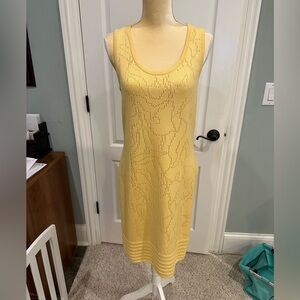 Charming St. John Yellow Knit Dress